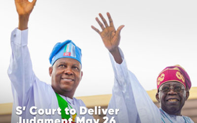 Supreme Court to deliver judgment May 26 in PDP suit against Tinubu, Shettima