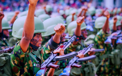 Ammunition truck apparently headed to Anambra State is stopped by troops.