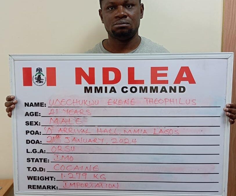 Brazilian Returnee Apprehended After Excreting 60 Cocaine Wraps at Lagos Airport